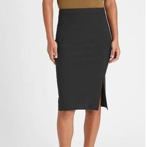 Banana Republic Wool-Blend, Lined, Pencil Skirt with Side Slit - 4